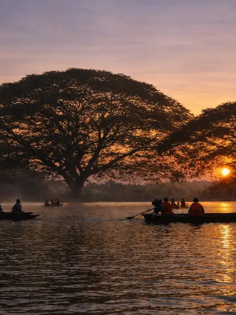 Sunset Lake Adventure: Tree-in-the-Lake by Boat + Viewpoint Trek