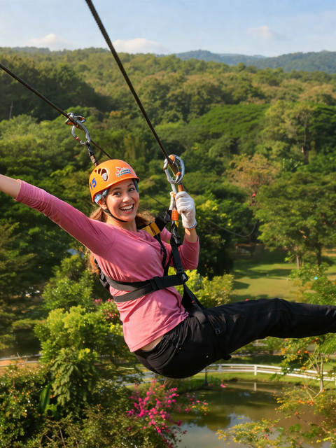 Aventure en tyrolienne dans la forêt tropicale (Programme B)