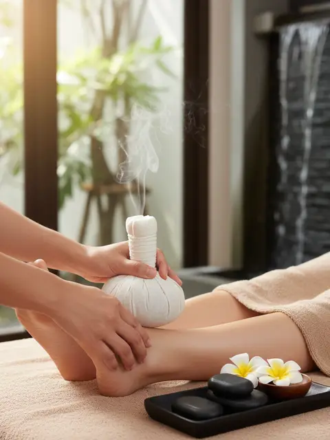 Foot Massage with Hot Compress